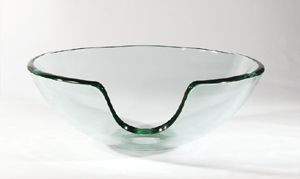 Rund transparent glashåndvask Ø53